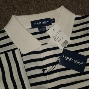Ralph Lauren Black and White Striped Polo Shirt